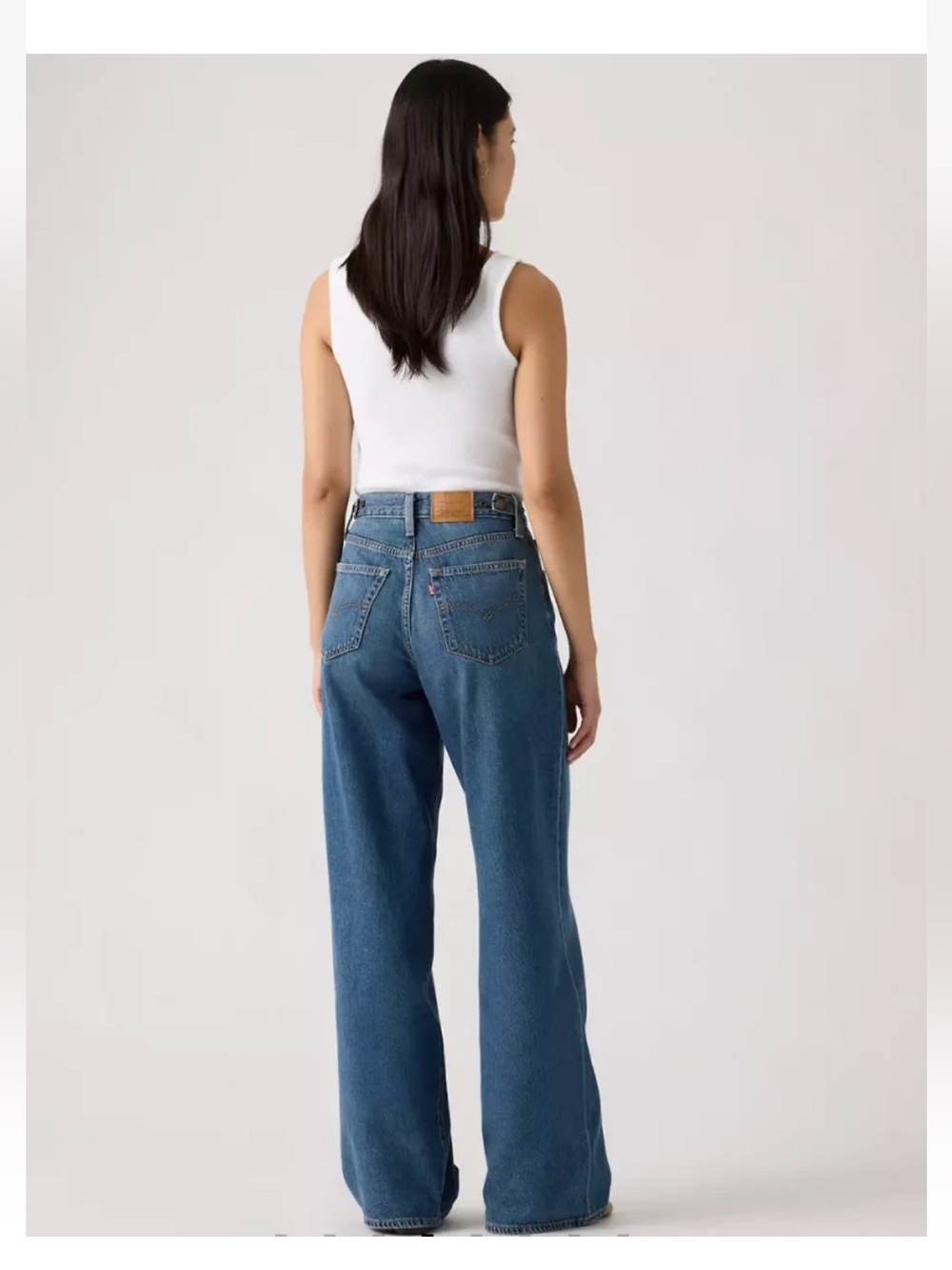 NEW! LEVI'S Cinch Wide-Leg Women's Jeans Dark Wash Size 26 - Picture 3 of 7